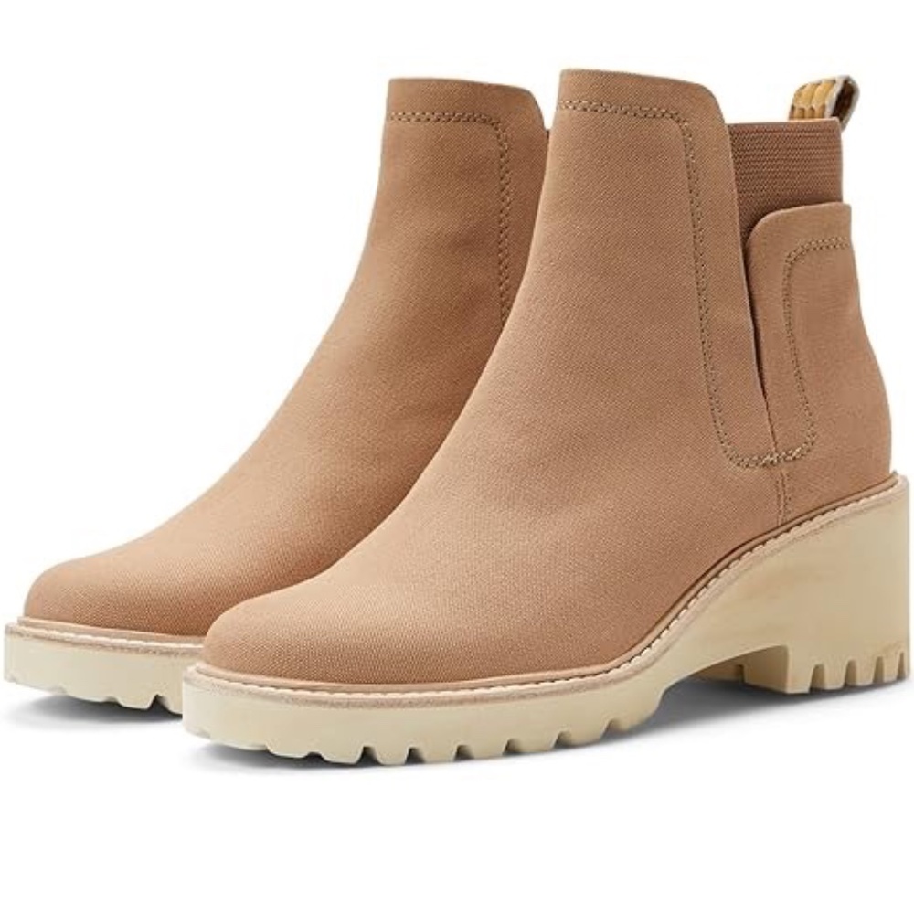 Dolce Vita Huey Booties in Mocha Canvas